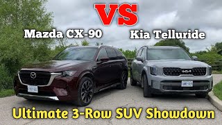 2024 Mazda CX-90 vs 2024 Kia Telluride | Ultimate 3-Row SUV Showdown