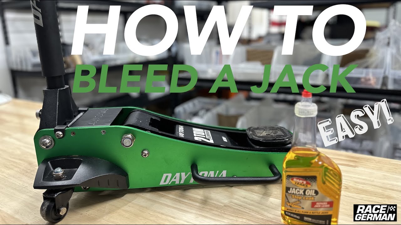 How to Bleed a Harbor Freight Car Jack - Easy Fix - YouTube