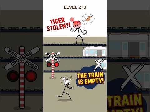 Level 270: Metro Tiger Rescue 🐯🚆 | Fast Train Thief Puzzle Challenge 😂🔥 | Rc Bapu Gamer 👑 #Twosix11