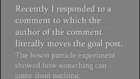 Christians Moving the Goal Post