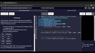 @freecodecamp freeCodeCamp Daily Coding challenge series 20_sept | File Storage | Python