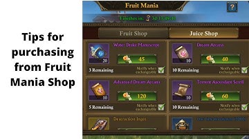 KING OF AVALON: Tips for purchasing from Fruit Mania Shop