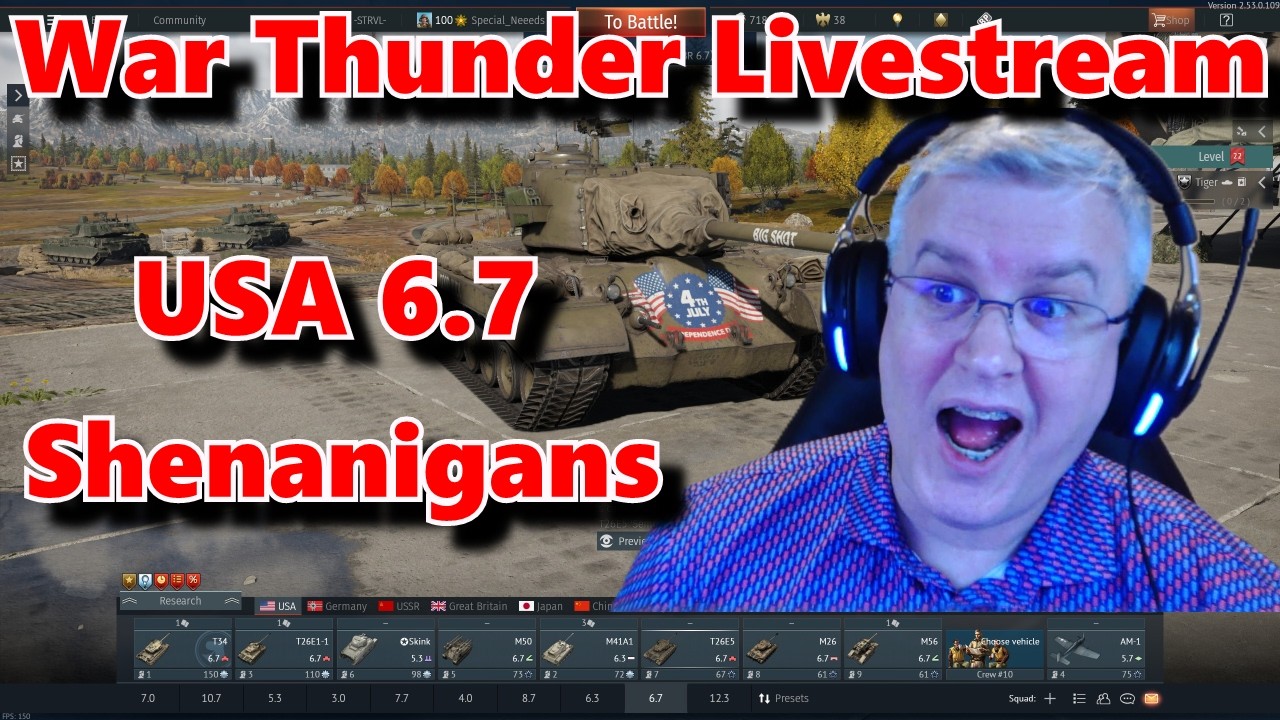USA 6.7 Shenanigans - War Thunder Livestream - YouTube