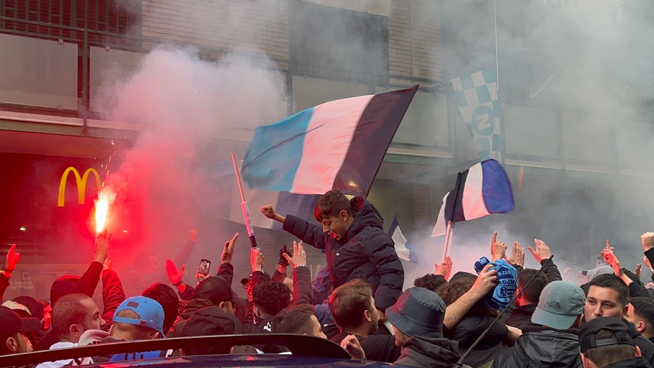 Ultras Napoli, che carica contro il Milan 🔥💙 Tifosi napoletani scatenati