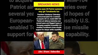 Ukraine Secures 25 Patriot Systems & Tomahawks | Zelensky’s Major Defense Boost | #zelensky #trump
