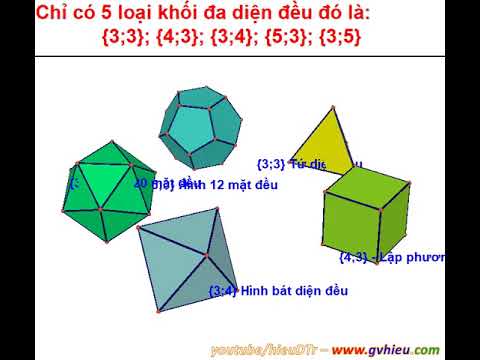 Video Khối đa diện đều có 5 loại - youtube