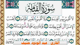 سورة القيامة عبد الودود حنيف Surah Al Keiama Abd Al Wadood Haneef برواية حفص عن عاصم