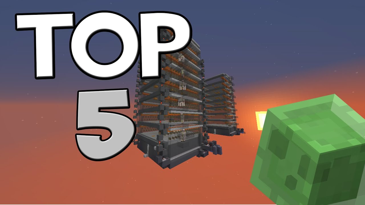 TOP 5 GRANJAS DE SLIME MINECRAFT 1.9 - YouTube