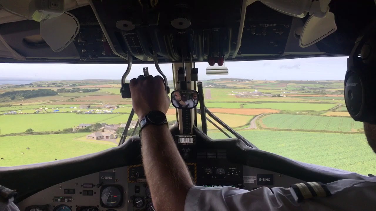 Scilly Isles Lands End Cockpit Landing DHC-6 Twin Otter Cockpit