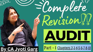 CA Inter Audit Complete Revision Part -1 By @CAJyotiGarg For Nov