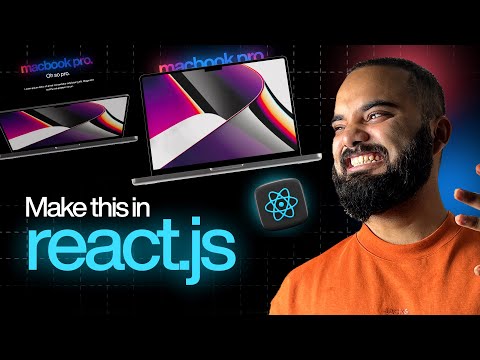 3D React.js Apple Mac Book Pro Landing Page