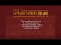 Walnut street theatre  a living tradition 1987