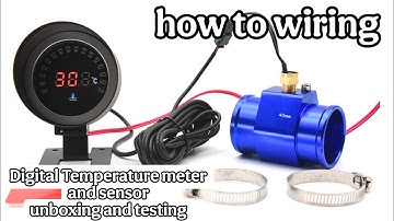 Digital Temperature gauge and sensor unboxing and testing / installed to classic car