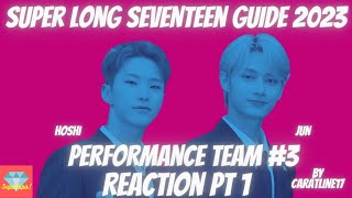 Producer/Musician Reacts to SUPER LONG SEVENTEEN GUIDE 2023 - PERFORMANCE TEAM #3 Part 1