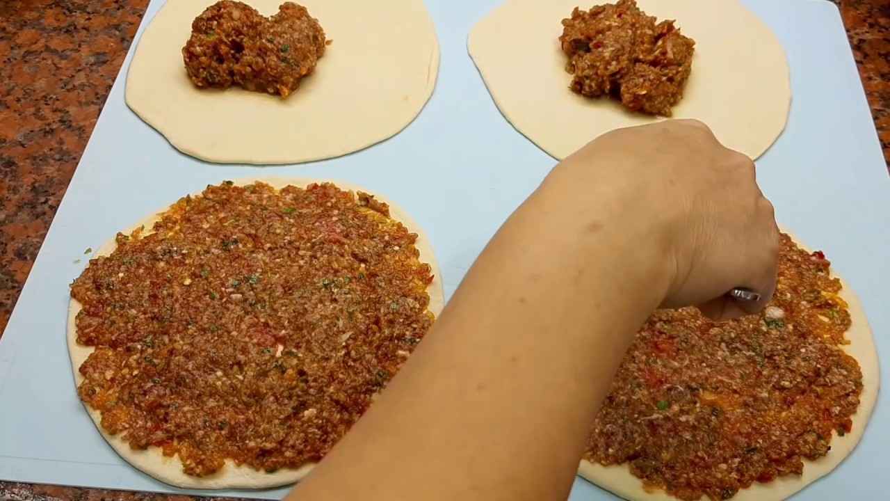 Лахмаджун. Турецкая пицца lahmacun. lahmacun Recipe. - YouTube