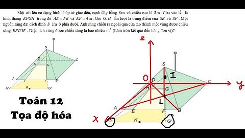 THPT Nguyễn Đăng Đạo: Một cái lều có dạng hình chóp tứ giác đều, cạnh đáy bằng 8 m và chiều cao là