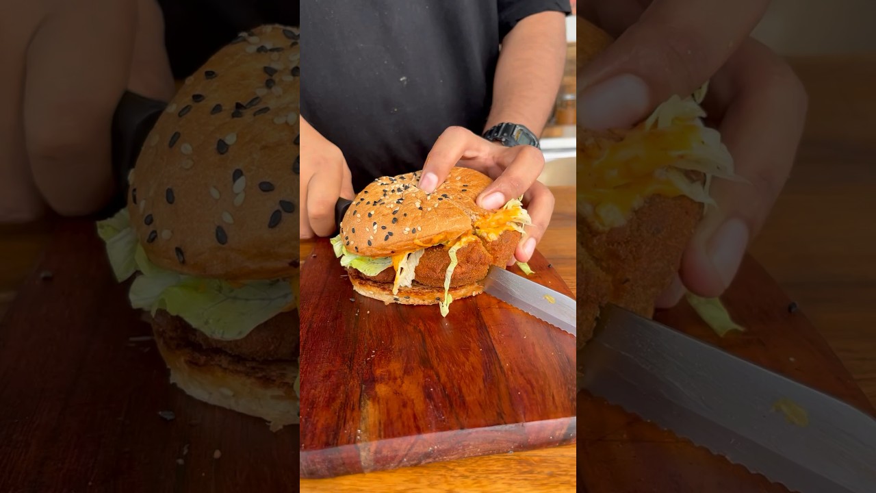 KFC Veg Zinger Burger Recipe ️🍔 shorts YouTube