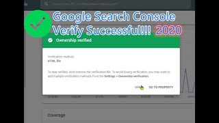 How to Verify Website on Google Search Console by Uploading an HTML file l  2020
