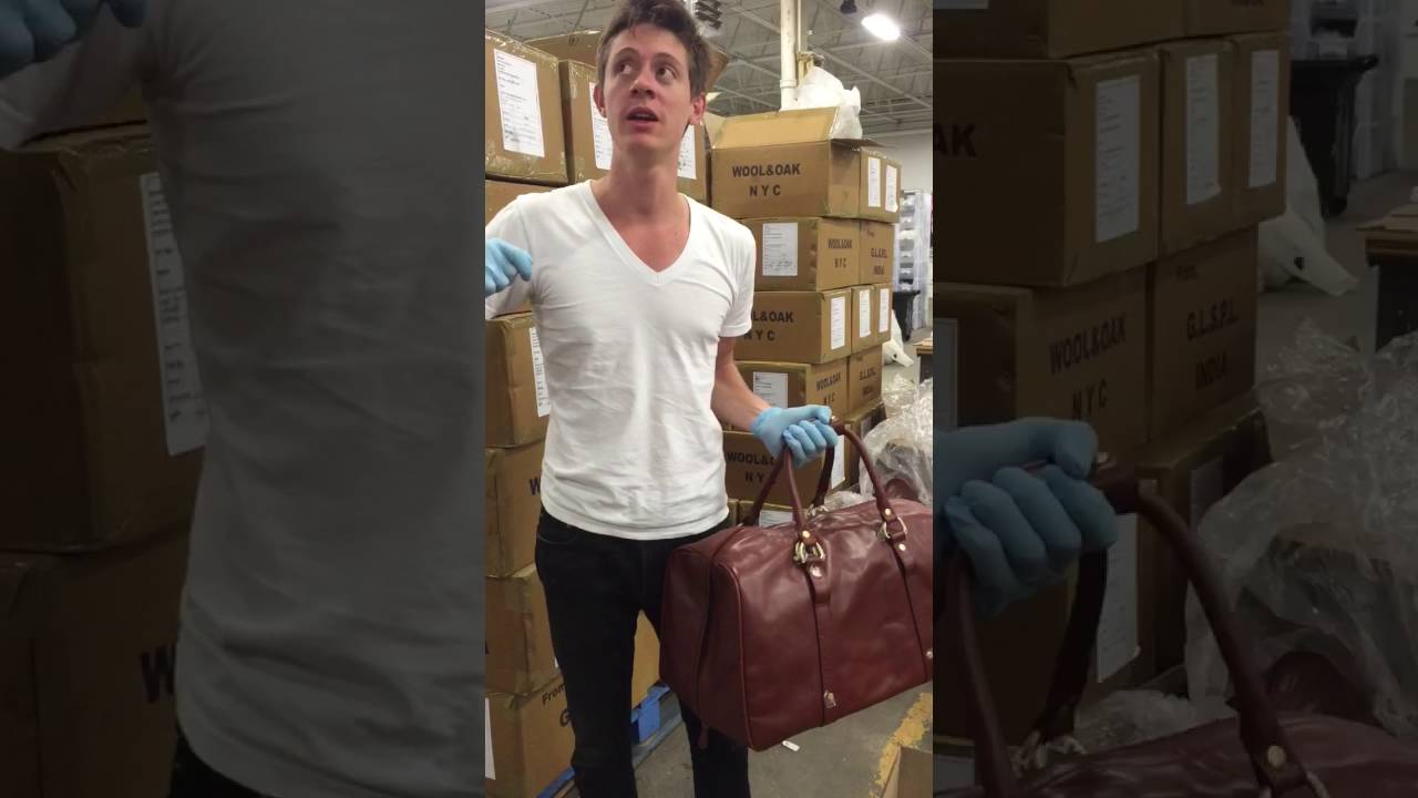 wool and oak duffle suitcase