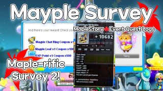 2nd survey VIP? • °[Maple Hero Quest] Maple-rific Memory Survey!° • MapleStory🍁Event Quest Logs