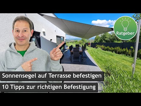 Sonnensegel auf der Terrasse - 10 Tipps zur Befestigung | Ratgeber ☀️ Pina