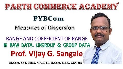 FYBCom Business Mathematics & Statistics CBCS SPPU Measures of Dispersion in Raw Data, Ungroup Group