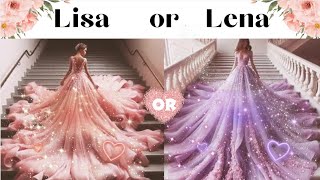 LISA OR LENA 🩷💜- COLOR CHALLENGE [FASHION, CLOTHING, MAKEUP, CUTE, ACCESSORIES, DRESSES, FOOD, PET]