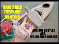 Mudlarking - Antique Bottles & Indian Arrowheads - Arrowhead Hunting - Archaeology Documentary -