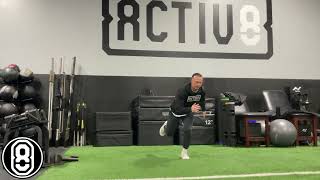 Activ8 | Single Leg Broad Jump to Stick