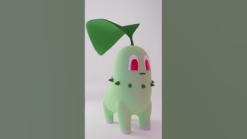 Chikorita #blender #3d #modelado3d #Pokemon #Johto