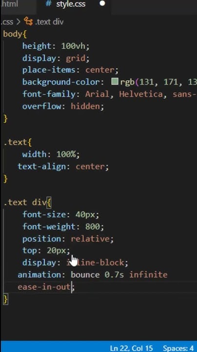 Jumping Text In Html #short - YouTube