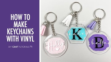 ACRYLIC KEYCHAIN TUTORIAL CRICUT WITH VINYL (NOT PAINTED) |  How to make keychains with Cricut