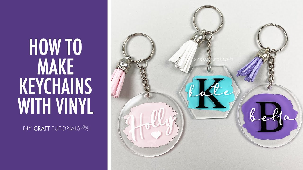 ACRYLIC KEYCHAIN TUTORIAL CRICUT WITH VINYL (NOT PAINTED)