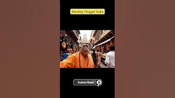 Monkey Vlogs at Banaras | Kashi Vishwanath Temple #monkey #vlog  #veo3 #shorts #ai