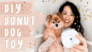 DIY Dog Toys \/\/ No stuffing Easy Donut Sock Dog Toy for Small \& Medium Dogs