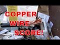 Copper Wire Score! Make Money Dumpster Diving & Cash Metal Scrapping - Christmas Eve Haul 12-24-16