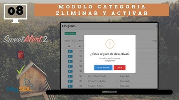 Desarrollo web con PHP y MYSQL | Modulo categoría - Eliminar y Activar 08