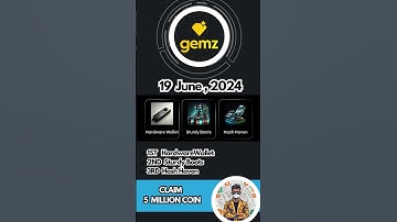 Gemz Daily Combo card 19 June 2024 100% Real Today #gemz #gemzdailycombo #dailycombocard #crypto