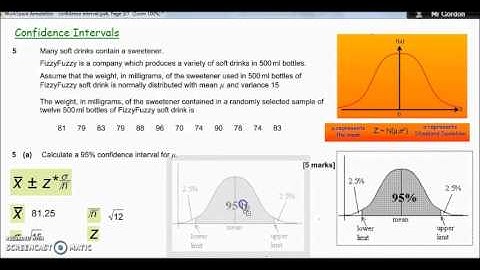 Confidence intervals AQA Core Maths Level 3 (Mathematical Studies)