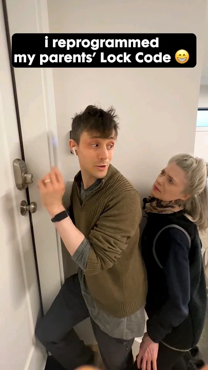 Mom can't open the door now 😅