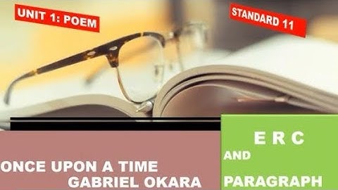 Once Upon a Time||11th Std English||ERC &Paragraph||TN State Board Syllabus