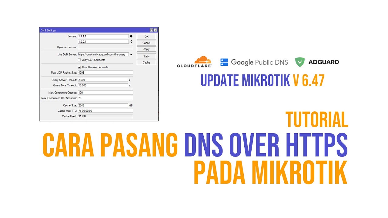 DNS Over HTTPS (DoH) Pada MikroTik - Update RouterOS v 6.47 - YouTube