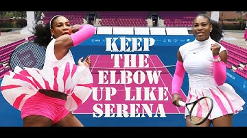 Keep the elbow up on the serve like Serena Williams from the games #1 serve doctor Rick Macci 💫