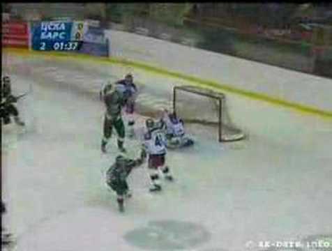 Dimitry Obukhov goal for Ak Bars v. CSKA 4-2-07 (R...