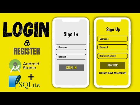 LOGIN APP IN ANDROID STUDIO USING SQLite | SQLite DATABASE | LOGIN AND REGISTER APP WITH FULL CODING