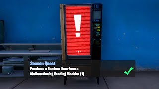Purchase a Random Item from a Malfunctioning Vending Machine (1) - Fortnite Week 6 Season Quest