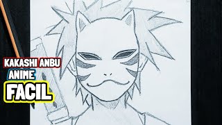 Kakashi Hatake etapa anbu, hecho a lápiz  Kakashi desenho, Tutoriais de desenho  anime, Desenhos de anime