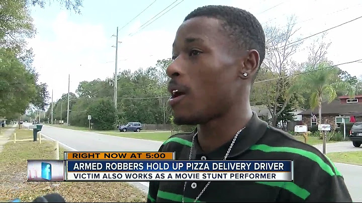 Armed robbers hold up pizza delivery driver
