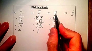 SURDS Multiplying and Dividing National 5