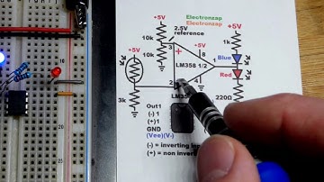 Light Level Controls Op Amp Inverting Comparator Circuit Using LM358 Operational Amplifier